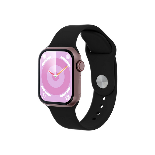 Montre connectée Femme - Boîtier Rectangulaire Rose Satiné 41x35mm