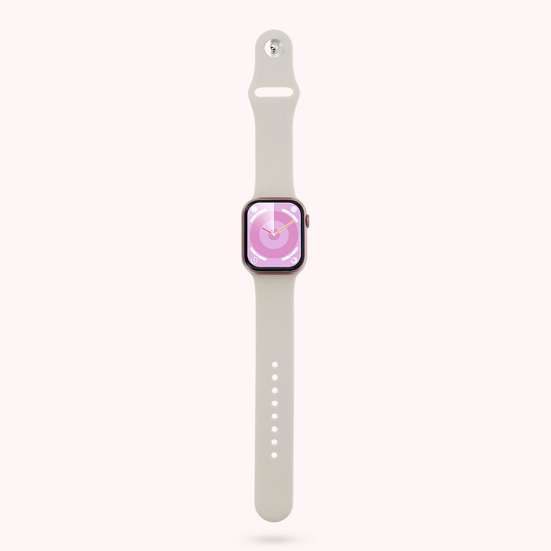 Damen-Smartwatch – rechteckiges satinrosa Gehäuse 41 x 35 mm