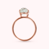 Anello Cocktail in Oro Rosa 375 con Pietra Naturale Rettangolare