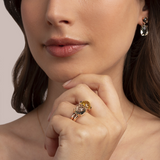 Cocktail Ring in 9Kt Gold with Natural Stone