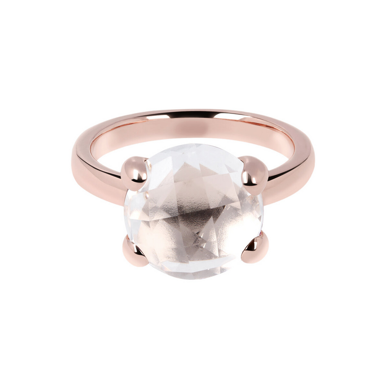 Large Cocktail Ring with Round Natural Stone