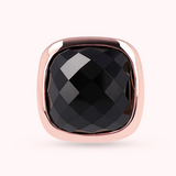 Chevalier Ring with Faceted Square Stone