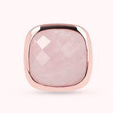 Chevalier Ring with Faceted Square Stone