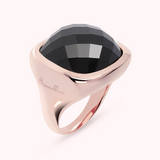 Chevalier Ring with Faceted Square Stone