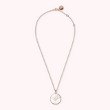 Necklace with Medium Disc Pendant in Natural Stone