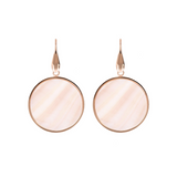 Pendant Earrings with Natural Stone Disc