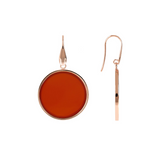 Pendant Earrings with Natural Stone Disc