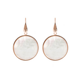 Pendant Earrings with Natural Stone Disc