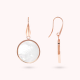 Pendant Earrings with Natural Stone Disc