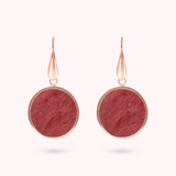 Pendant Earrings with Natural Stone Disc