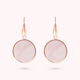 Pendant Earrings with Natural Stone Disc