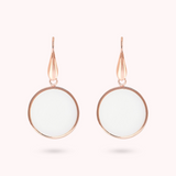 Pendant Earrings with Natural Stone Disc