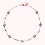 Collana con Bead Lucide e Perle d'Acqua Dolce Ø 10 mm