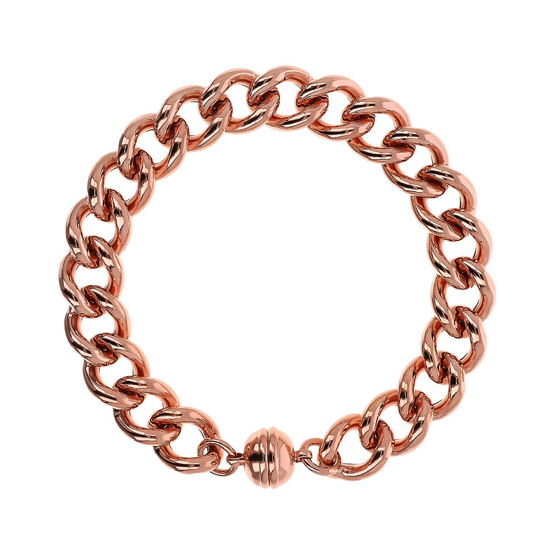 Thick Curb Chain Bracelet Diamond Cut