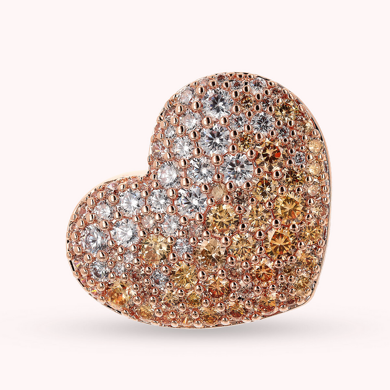 Anello Chevalier Cuore con Pavé in Cubic Zirconia