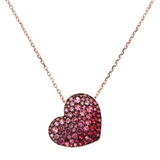 Cubic Zirconia Pavé Heart Pendant Necklace