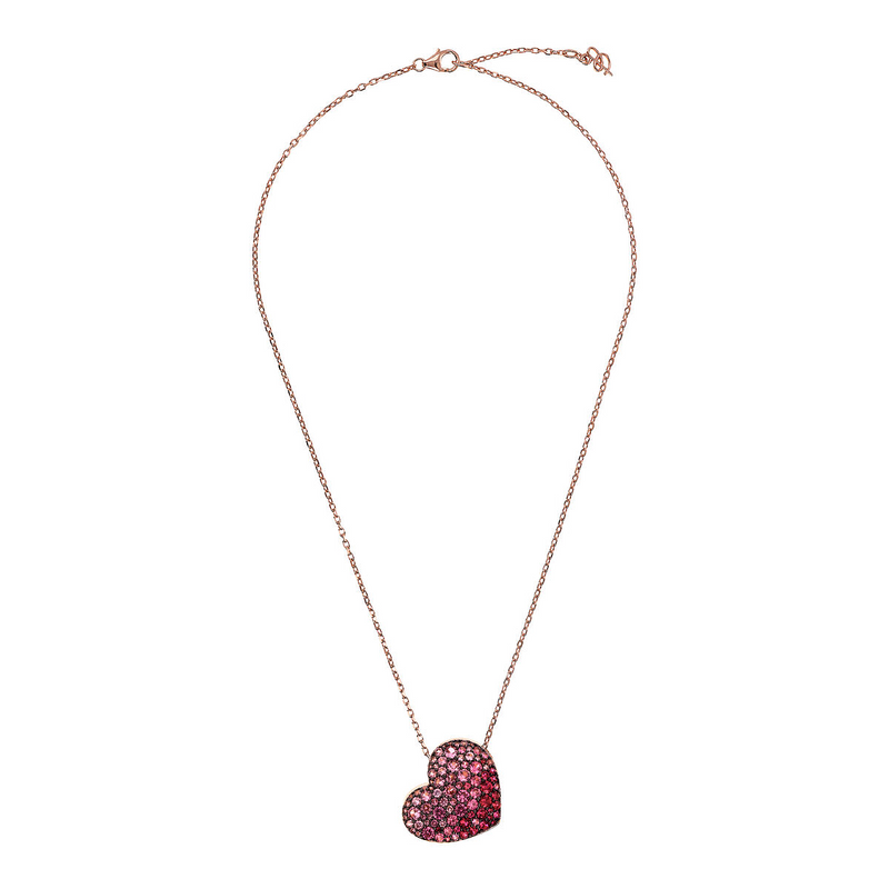 Cubic Zirconia Pavé Heart Pendant Necklace