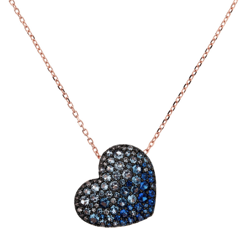 Cubic Zirconia Pavé Heart Pendant Necklace