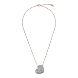 Cubic Zirconia Pavé Heart Pendant Necklace