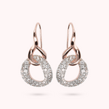 Pendant Earrings with Cubic Zirconia Pendant