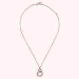 Double Pendant Necklace with Pavé in Cubic Zirconia