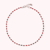 Collana Rosario con Pietra Naturale Agata Rossa