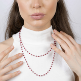 Collana Rosario con Pietra Naturale Agata Rossa