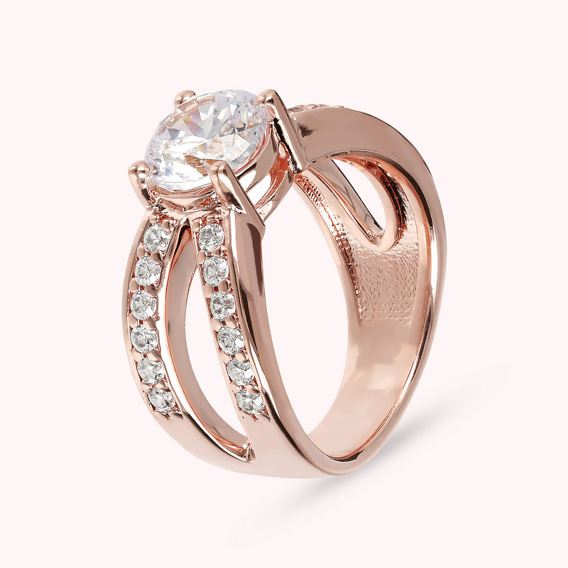 Solitaire Ring with Cubic Zirconia