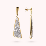 Golden Sail Pendant Earrings in Cubic Zirconia