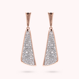 Boucles d'Oreilles Pendantes Vela Pavé en Cubic Zirconia