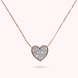 Pavé Heart Pendant Necklace in Cubic Zirconia