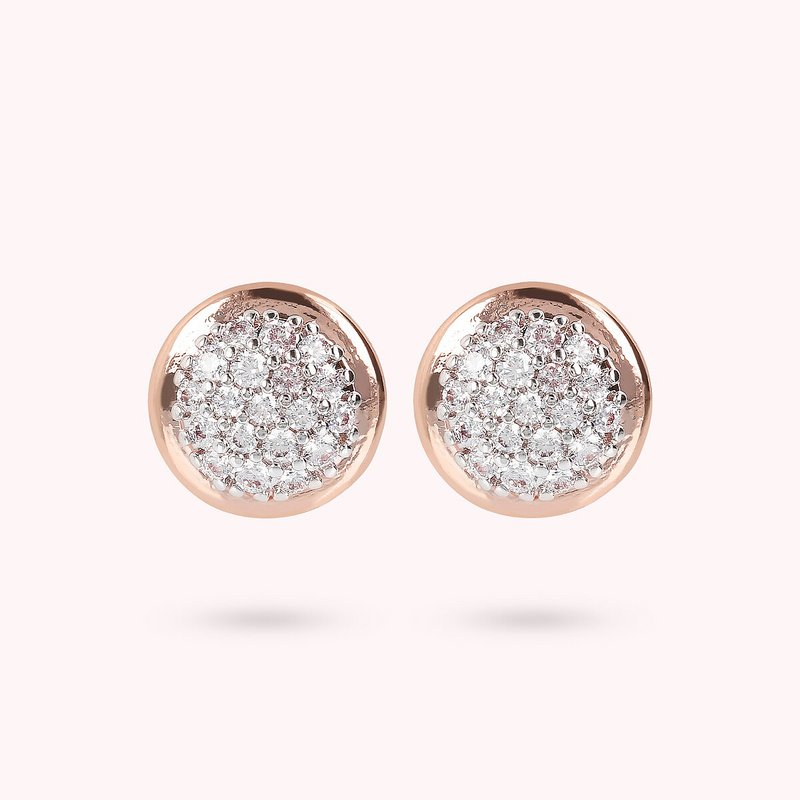 Cubic Zirconia Pavé Stud Earrings