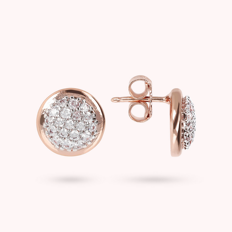 Cubic Zirconia Pavé Stud Earrings