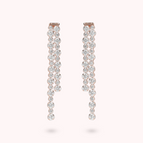 Boucles d'Oreilles Pendantes Double Tennis avec Cubic Zirconia