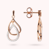 Pavé Double Drop Earrings in Cubic Zirconia