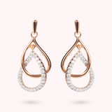 Pavé Double Drop Earrings in Cubic Zirconia