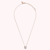 Necklace with Round Pavé Pendant in Cubic Zirconia