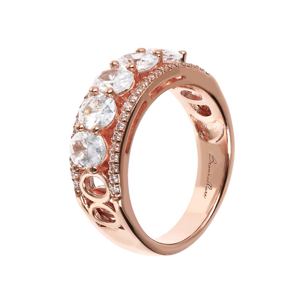 Riviera Ring with Light Points in Cubic Zirconia