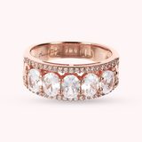 Riviera Ring with Light Points in Cubic Zirconia