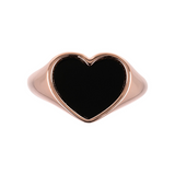 Chevalier Ring with Natural Stone Heart