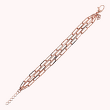 Paperclip Stretched Multi-strand Chain Bracelet