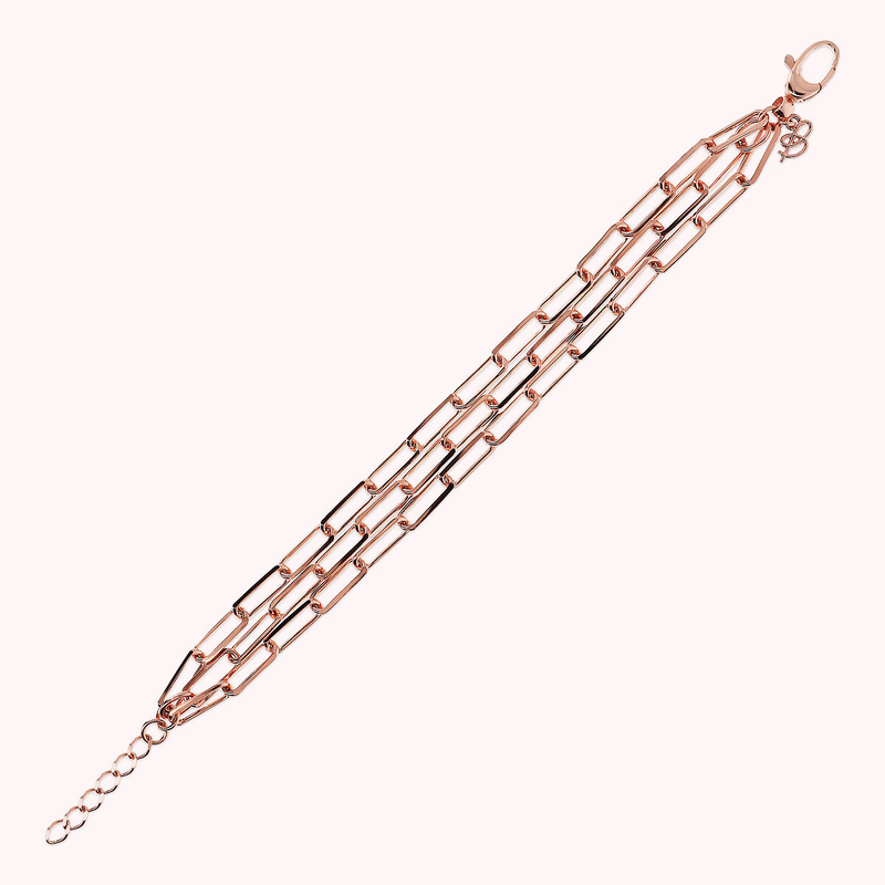 Paperclip Stretched Multi-strand Chain Bracelet