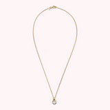 Golden Necklace with Light Point Pendant in Cubic Zirconia