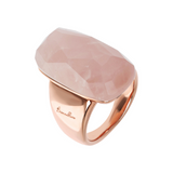 Chevalier Ring with Rectangular Natural Stone