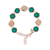 Bracelet with Hexagonal Elements in Natural Stone
