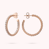 Large Hoop Earrings with Cubic Zirconia