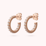 Small Hoop Earrings with Cubic Zirconia