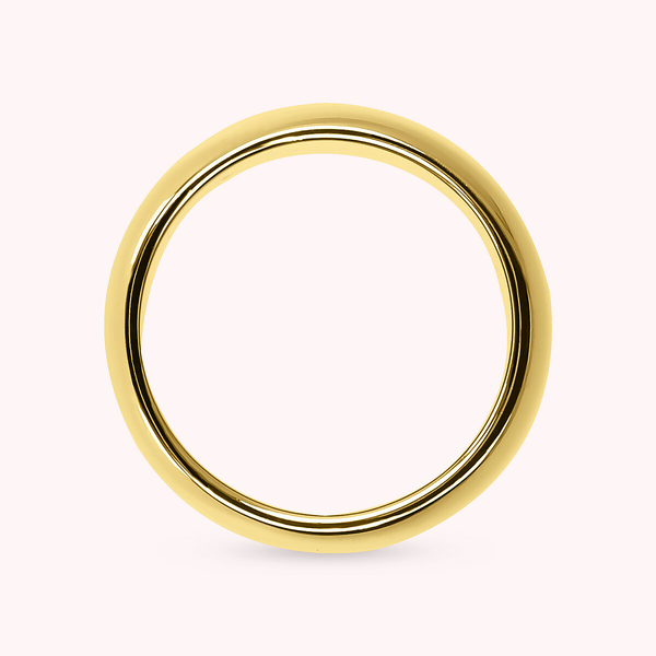 Golden Ring with Polished Surface