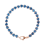 Bracciale Tennis con Cuori in Cubic Zirconia