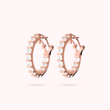 Hoop Earrings with Square Cubic Zirconia